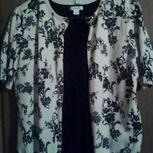 Hampshire Studio Womens XL Cardigan Sweater L Tank Top 2 PC Set